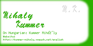 mihaly kummer business card